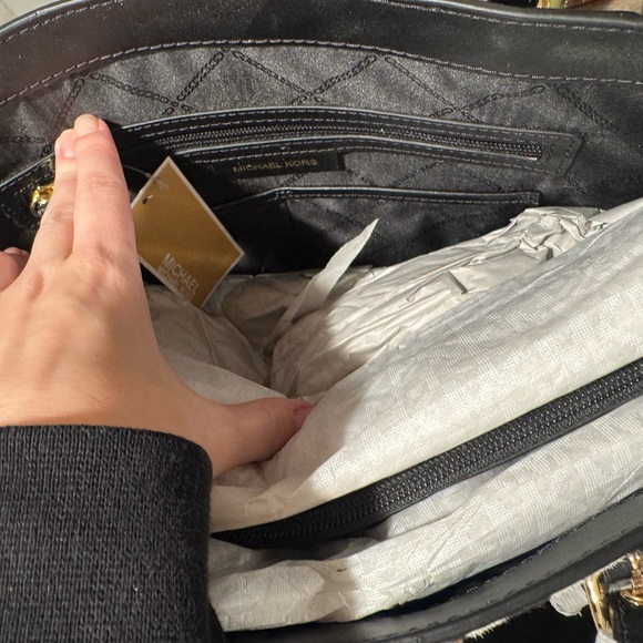 Michael Kors Zebra Print Black and White Tote - Picture 4 of 5